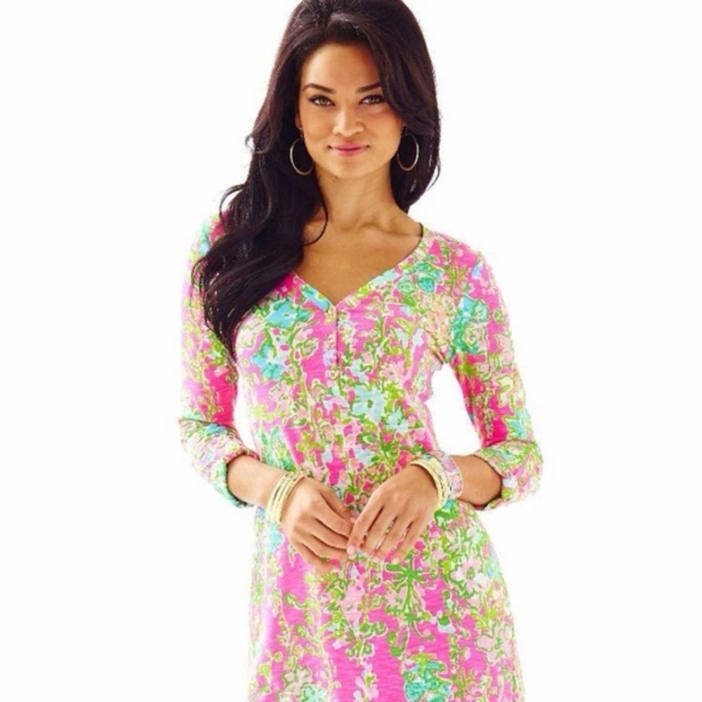 Lilly Pulitzer Pink and Green Patterned dress